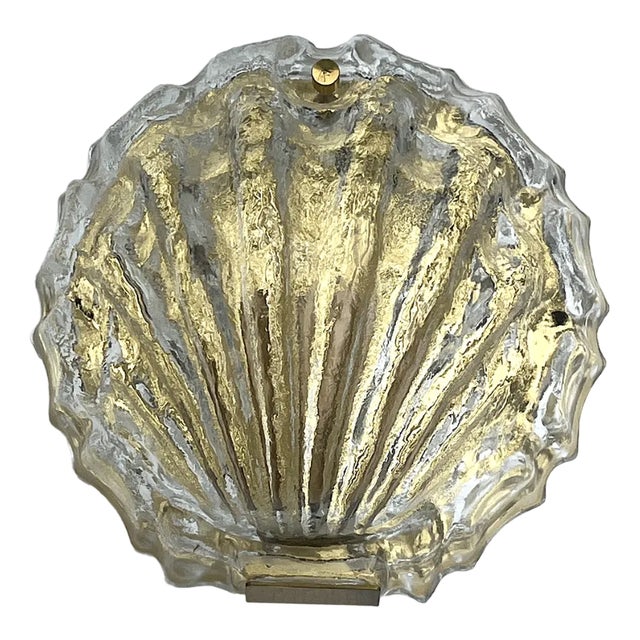 Murano Glass Shell Wall Lamp from Limburg, 1960s For Sale