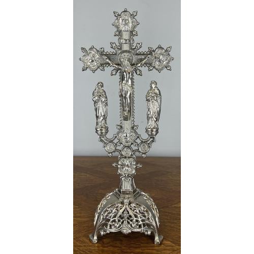 Vintage French Style Religious Cross Ornate Stand For Sale - Image 15 of 15