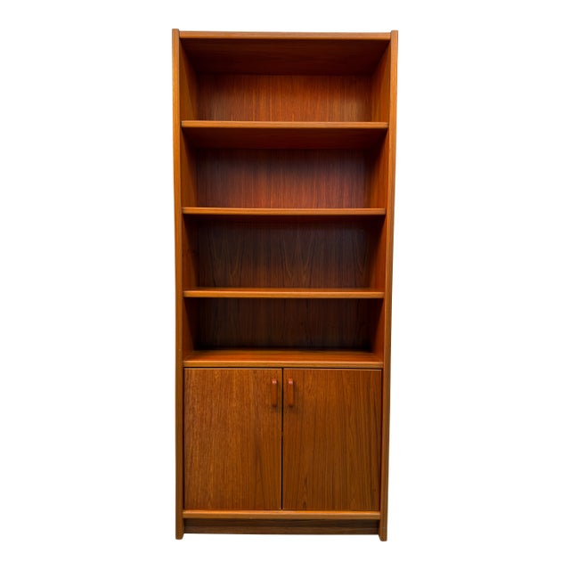 Vintage Danish Teak Mid-Century Modern Bookcase For Sale