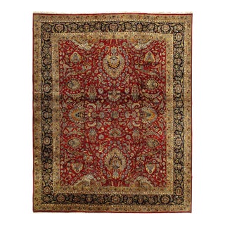 Pasargad DC Rust Fine Hand Knotted Agra Rug For Sale
