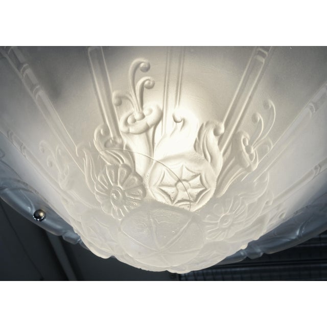 French Art Deco Pendant Light by Lorrain Daum 1920s France For Sale - Image 11 of 13