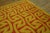 1950s Orange Yellow Modern Vintage Art Deco European Rug 4' X 6'2 Handknotted Wool Carpet For Sale - Image 12 of 18