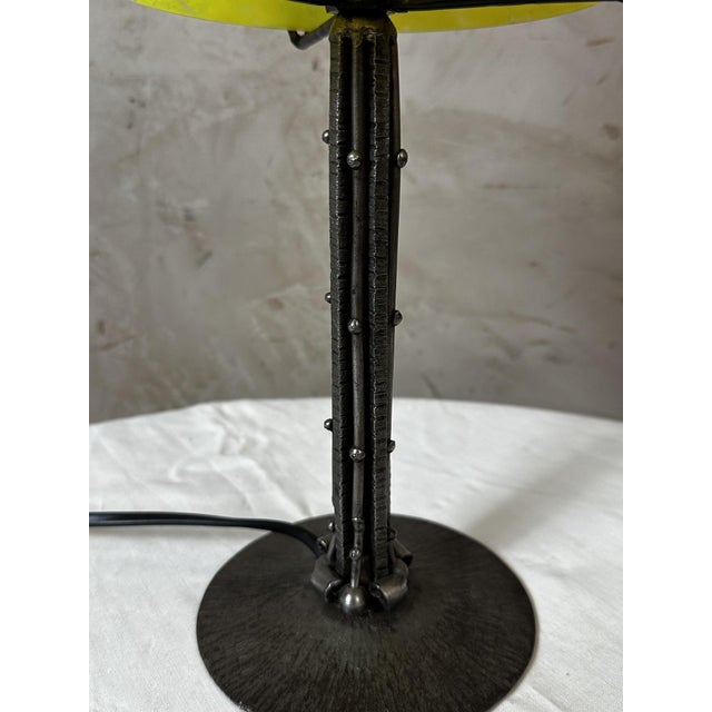 Art Deco Table Lamp in Frosted Glass, 1930s For Sale - Image 13 of 16