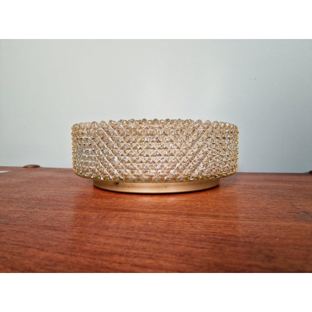 1970s Amber Crystal and Gilt Metal Ceiling Light from Glashütte Limburg, 1970 For Sale - Image 5 of 17