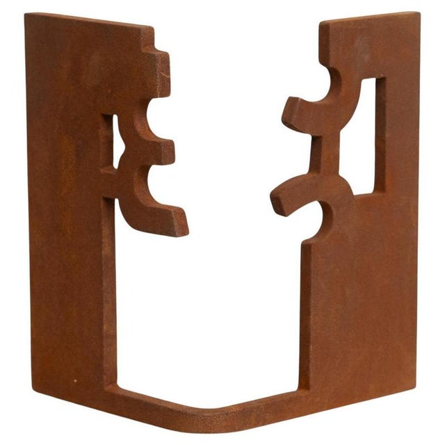 After Chillida, Abstract Sculpture, 1990s, Iron For Sale - Image 14 of 14