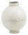 Japanese Modern Minimalist Dome L Vase Raku Ceramic White Crakle For Sale