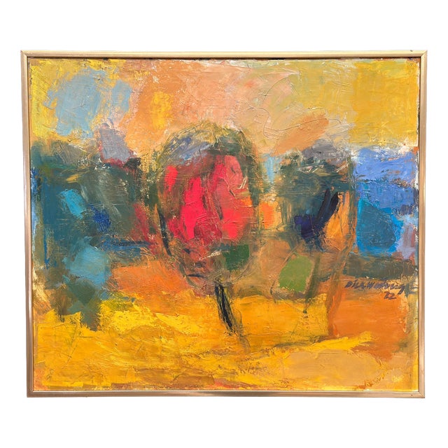Dick Wästberg, Composition, 1972, Oil on Canvas, Framed For Sale