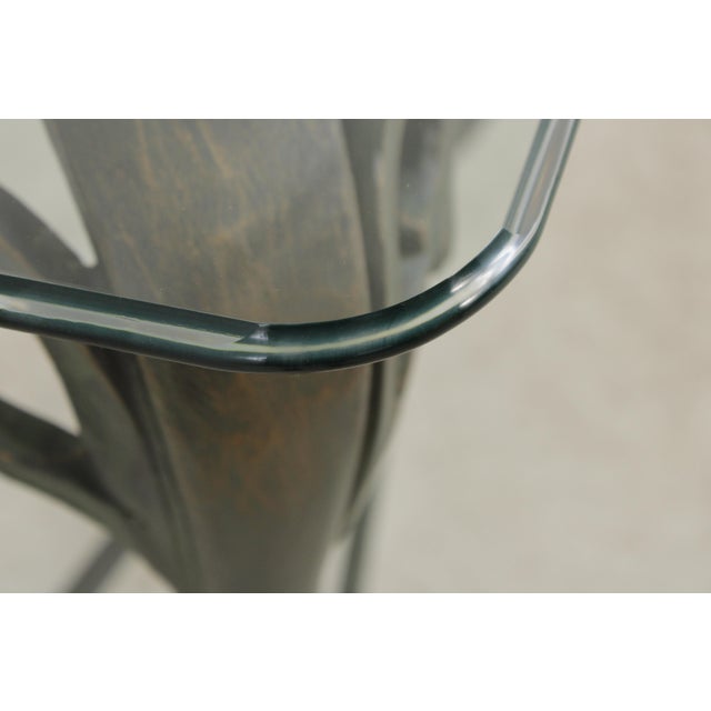 Wrought Iron & Glass Top Console Sofa Table For Sale In Philadelphia - Image 6 of 16
