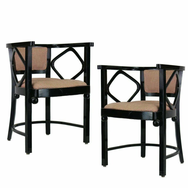 Wood Mid Century Modern 1960s Joseph Hoffman Fledermaus Style Chairs - a Pair For Sale - Image 7 of 7