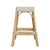 2020s Robias 24.5 in. Seat Height Rectangular Rattan Backless Counter Stool with Footrest, White/Tan Dot / Natural Rattan Frame For Sale - Image 5 of 7