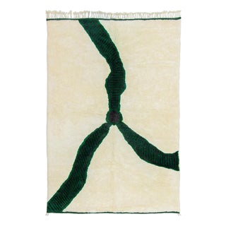 Hand-Knotted Wool Rug by Azele Studio For Sale
