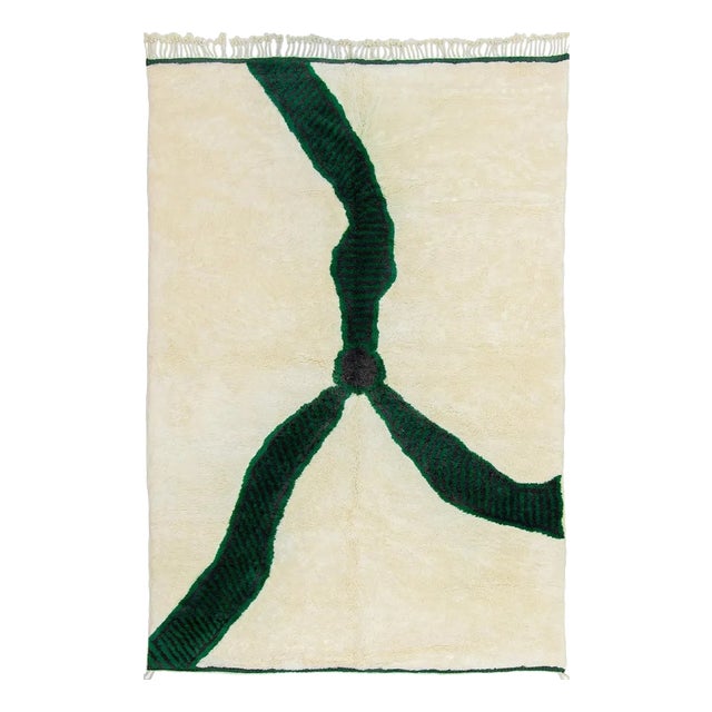 Hand-Knotted Wool Rug by Azele Studio For Sale