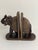 Vintage Carved Wooden Elephant Bookends With Brass Inlay – Pair For Sale - Image 9 of 10