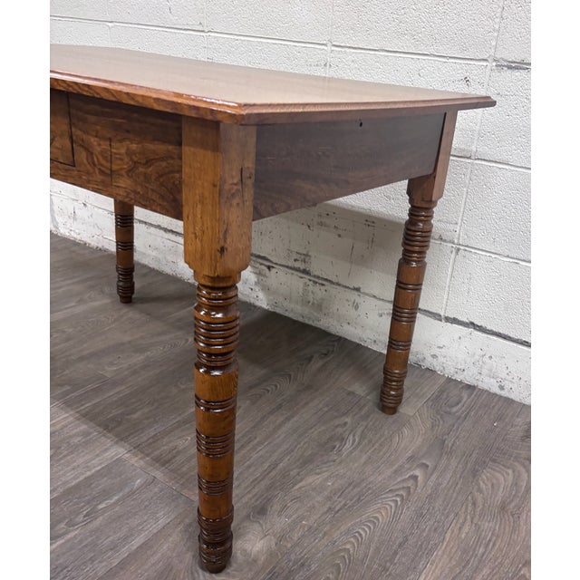 Antique Late 19th Century Oak Writing Table Work Table For Sale - Image 9 of 10
