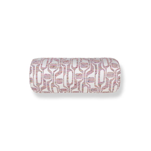 Contemporary The House Of Scalamandré Telly Bolster Pillow In Summerpink For Sale - Image 3 of 3