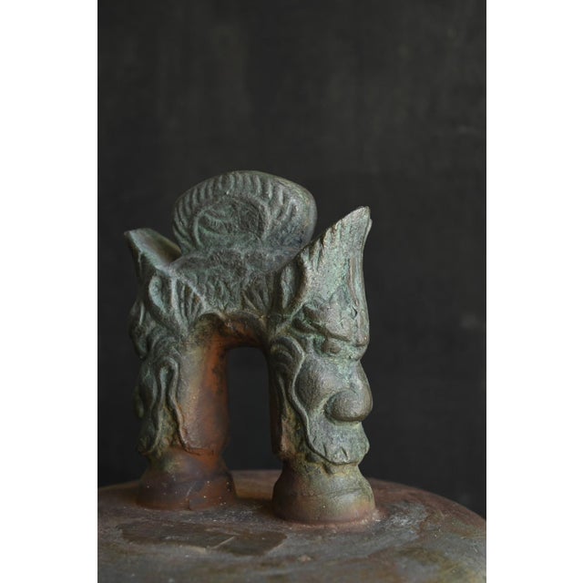 This is a cast bronze hanshō (fire bell), thought to have been made in Japan during the Taisho era to early Shōwa period,...
