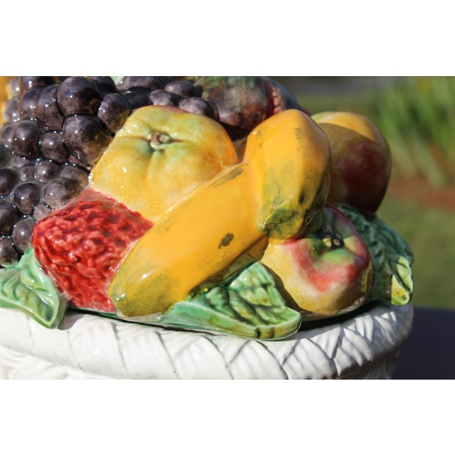 Bordallo Pinheiro Ceramic Fruit Basket Serving Dish For Sale - Image 13 of 15