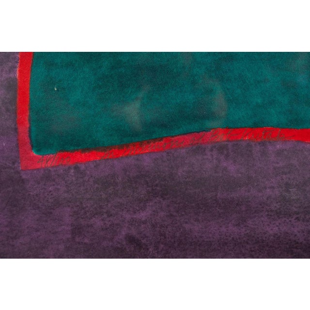Mid-Century Modern Original Signed Carol Summers 'In Memory of Bob Kutak' Woodcut Print For Sale - Image 3 of 8