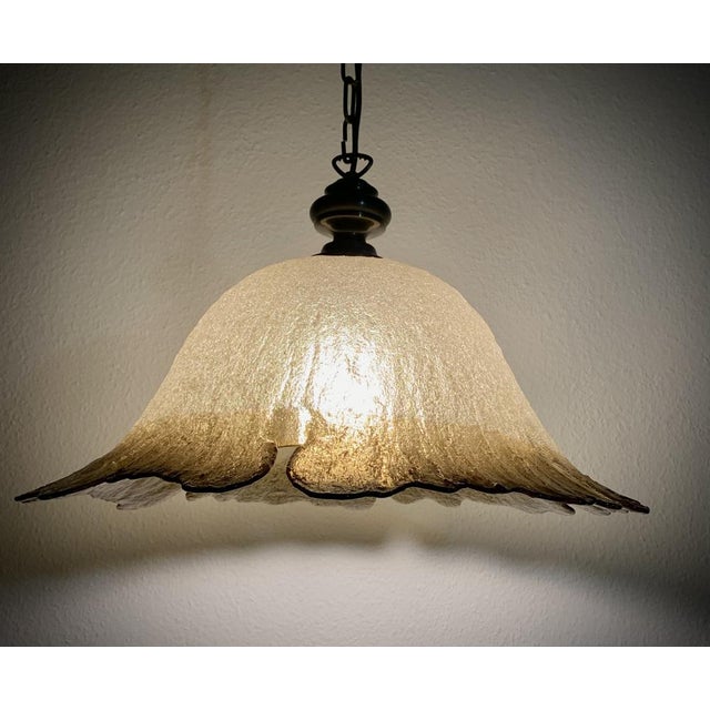 1970s Large Vintage Daylily Pendant Lamp from Peill & Putzler For Sale - Image 5 of 9