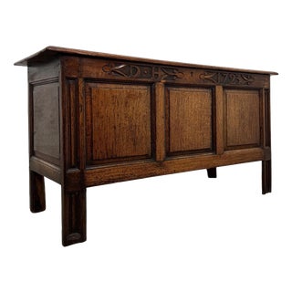 Antique Georgian Oak Blanket Chest, 1723 For Sale