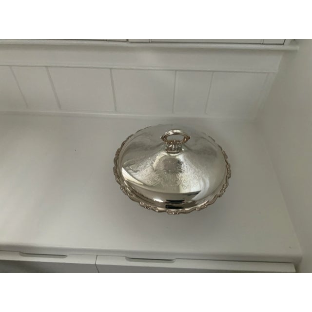 Mid-Century Modern 1970s Oneida Silverplate Chaffing Dish For Sale - Image 3 of 11