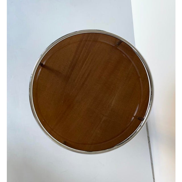 1970s Vintage Food Trolley in Metal and Mahogany, 1970 For Sale - Image 5 of 12