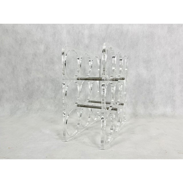 Postmodern Acrylic Wine Rack, 1990s For Sale - Image 11 of 14