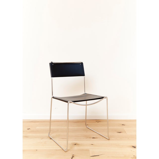 Alias Leather Dining Chairs by Giandomenico Belotti for Alias, 1980s, Set of 4 For Sale - Image 4 of 13