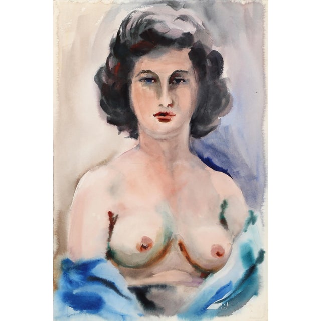Contemporary Eve Nethercott, Nude Portrait (P1.5), Watercolor on Paper For Sale - Image 3 of 3
