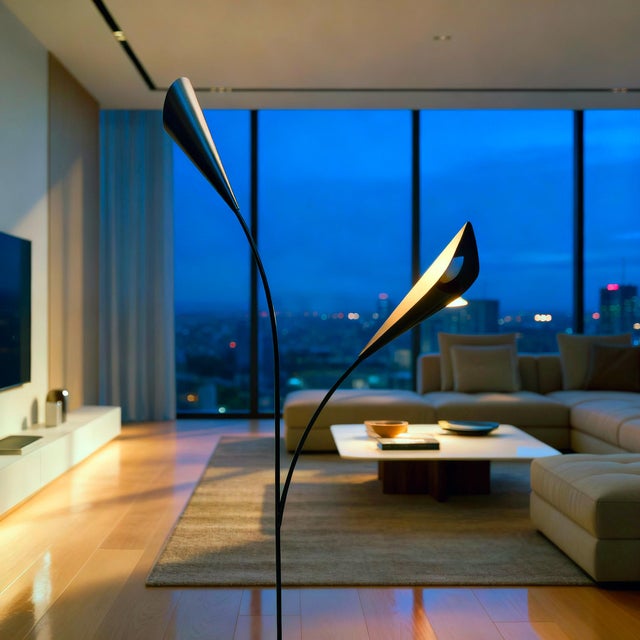 Contemporary Adjustable Floor Light by Greyge For Sale - Image 3 of 9