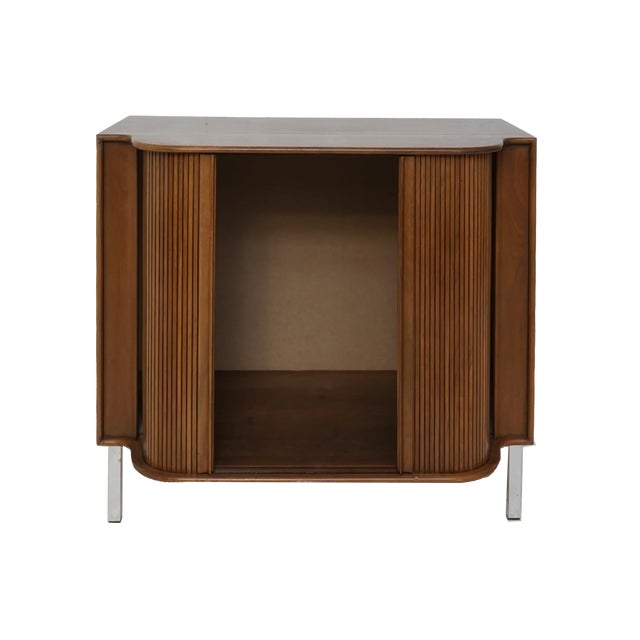 Mid-Century Modern Tambour Midcentury Cabinet For Sale - Image 3 of 8