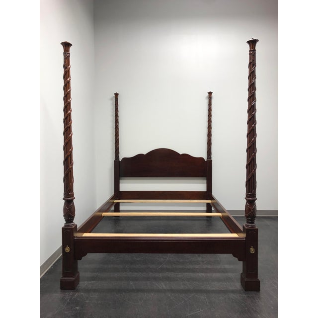 Hickory Chair Reed & Ribbon Mahogany Queen Size Four Poster Bed Chairish