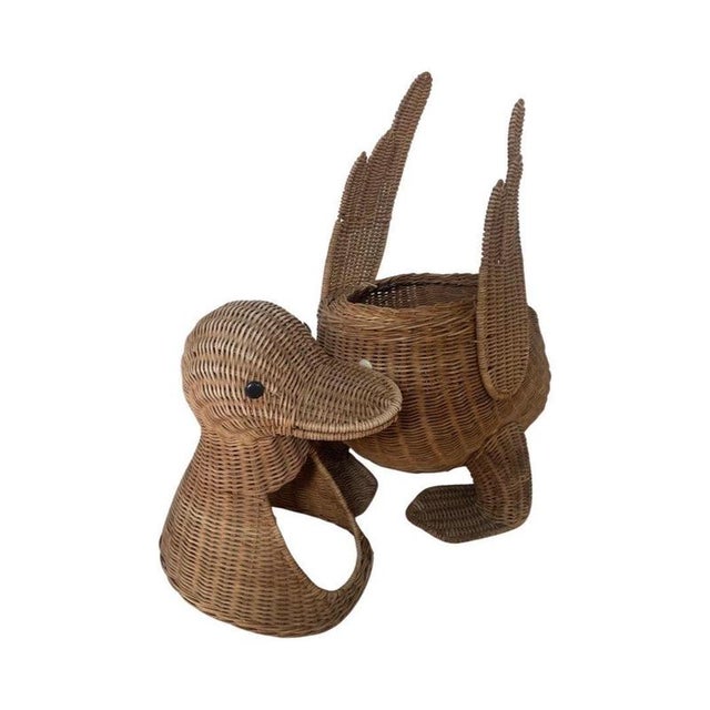 Late 20th Century Duck Laundry Basket in Wicker by Olivier Cajan, 1970s For Sale - Image 5 of 6