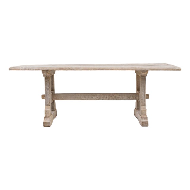 Mid 20th Century France Tan Wood Dining Table For Sale