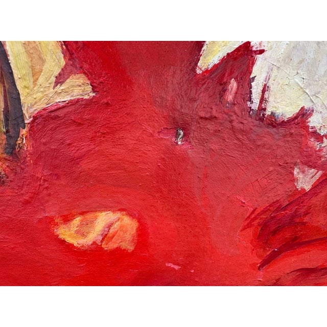 1950s Abstract Modern Framed Oil Painting on Canvas For Sale - Image 13 of 16
