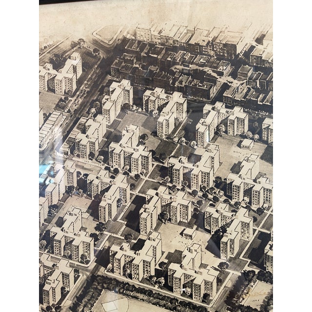 1938 Architectural Rendering of Alfred Easton Poors' Red Hook Houses Brooklyn For Sale - Image 12 of 15