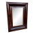 Antique c.1880-1900 Mahogany Flame Ogee Mirror W/ Evalast Semon Bache Glass For Sale