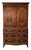 Antique 18th Century George III Mahogany Linen Press For Sale