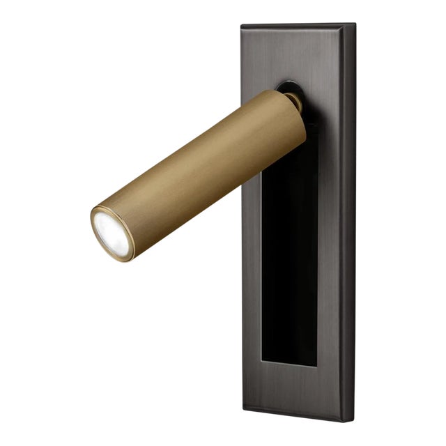 Metal Black Bronze With English Brass Led Dock Reading Light For Sale - Image 7 of 9