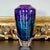 Joseph Nielander Water Veil Art Glass Vase – Amethyst Teal Cobalt Sculptural Studio Glass For Sale - Image 6 of 7