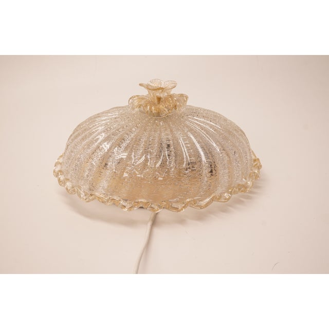 Vintage Murano Ceiling Lamps from Barovier&toso, 1950s, Set of 2 For Sale - Image 6 of 11