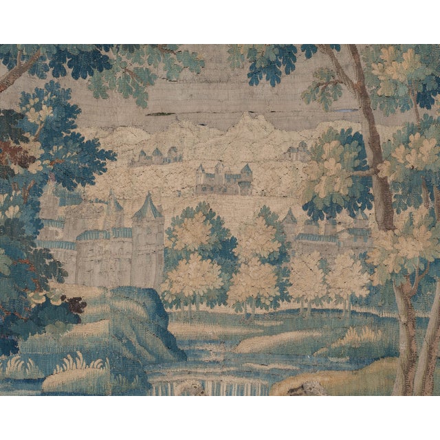 18th Century French Aubusson Verdure Tapestry For Sale - Image 10 of 15