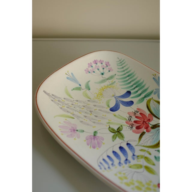 Large 1950s Faience Ceramic Decorative Plate by Stig Lindberg For Sale In New York - Image 6 of 8