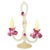 Glass Large Two-Light Art Glass Candlestick with Floral Elements, 1960s For Sale - Image 7 of 7