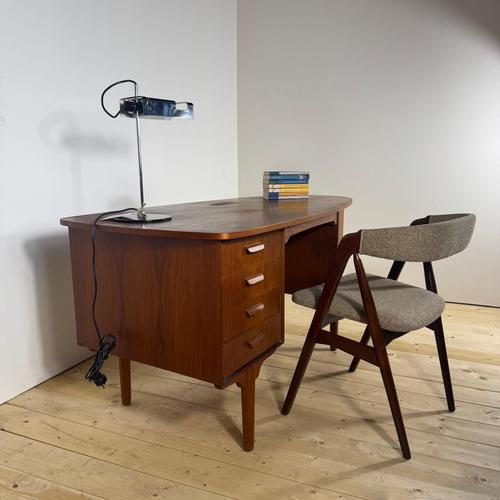 Mid-Century Teak Writing Desk by H.P. Hansen For Sale - Image 10 of 13