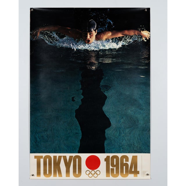 Modern Tokyo 1964 Olympic Games Swimming Poster by Yusaku Kamekura, 1964 For Sale - Image 3 of 9