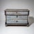 Hand-painted Biedermeier commode with three drawers and flanking columns. The piece has been newly painted in blue,...