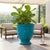 Turquoise French Anduze Jardiniere in Turquoise For Sale - Image 8 of 8