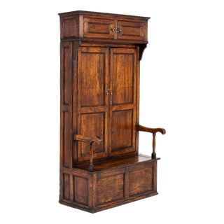 Antique George III Bench in Elm For Sale