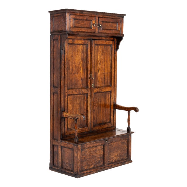 Antique George III Bench in Elm For Sale